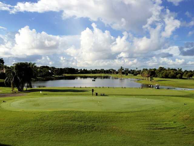 A view of the practice area at Grand Palms Golf & Country Club.