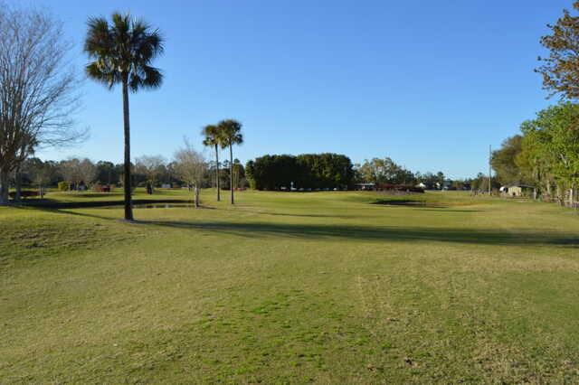 A view of the 9th green at Palm Valley Golf Club.