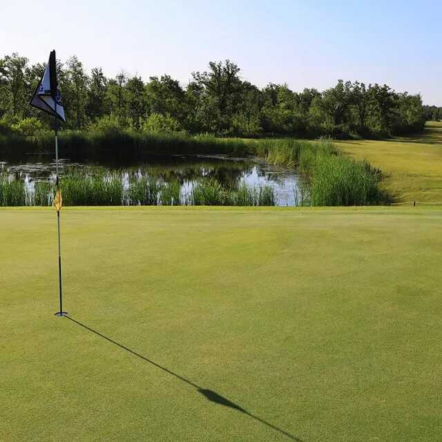 View from a green at Dauphin Lake Golf Club.