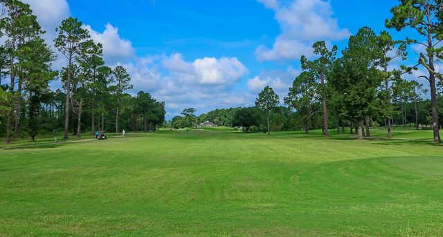 A view of a tee at Flint River Golf Course.