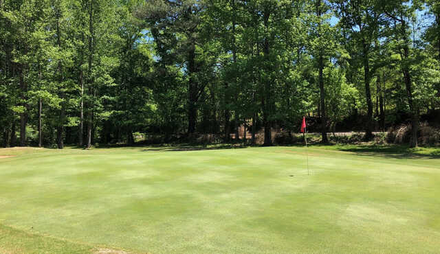 A view of a hole at Meadow Lakes Golf Club.