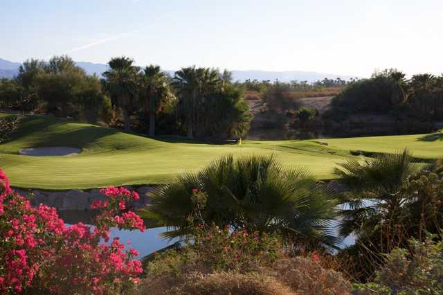 A view of hole #6 at Mountain View Course from Desert Willow Golf Resort