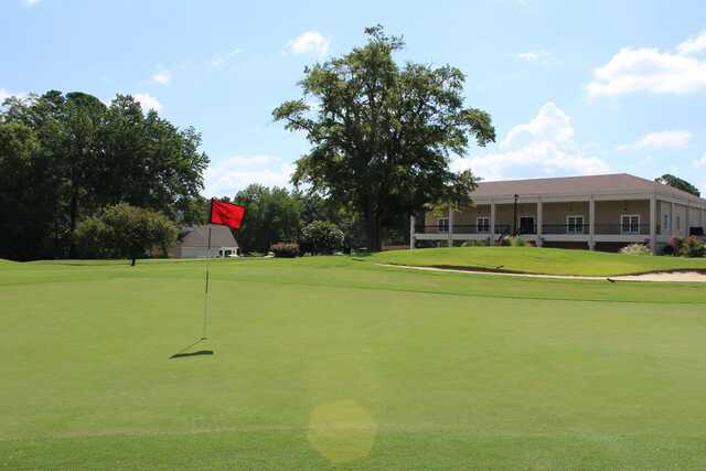 A view of the clubhouse and a hole at Newnan Country Club.