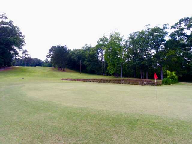 A view of a green at Prospect Valley Golf Club.