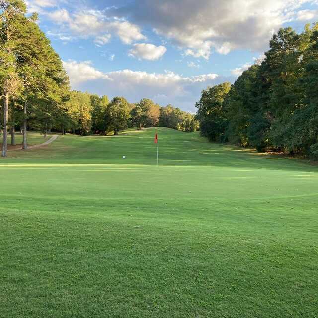 A view of a hole at Tally Mountain Golf Course.
