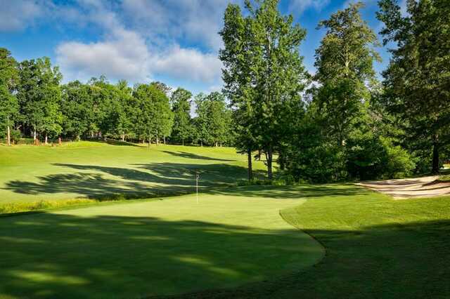 A view of the 16th hole at Mountain Course from Mirror Lake Golf Club.