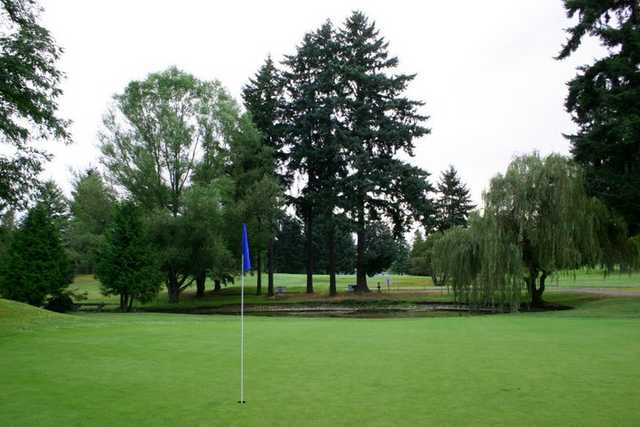 A view of of the 15th green at Allenmore Golf Course