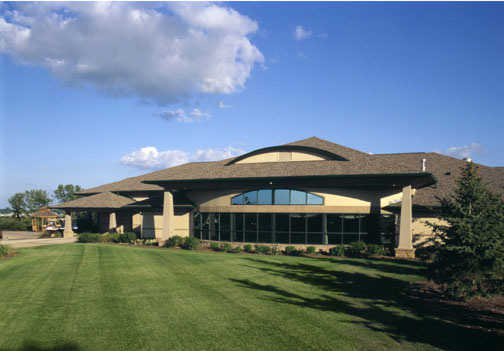 A view of the clubhouse at Beavercreek Golf Club