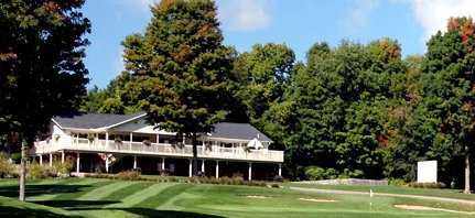 A view of the clubhouse at Wicked Woods Golf Club