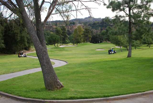 A view of the 10th hole at San Dimas Canyon Golf Course