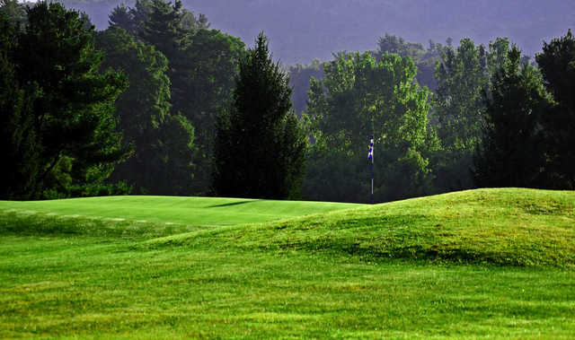 A view of a green at Blue Fox Run Golf Club