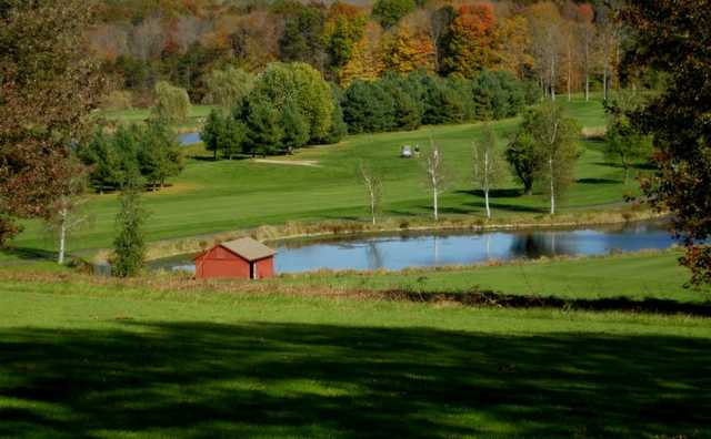 A view of the 18th fairway at Lyman Orchards Golf Club - Jones Course