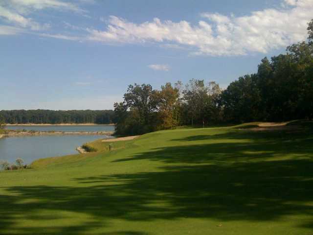 A view of green #14 from Eagle Creek Golf Course