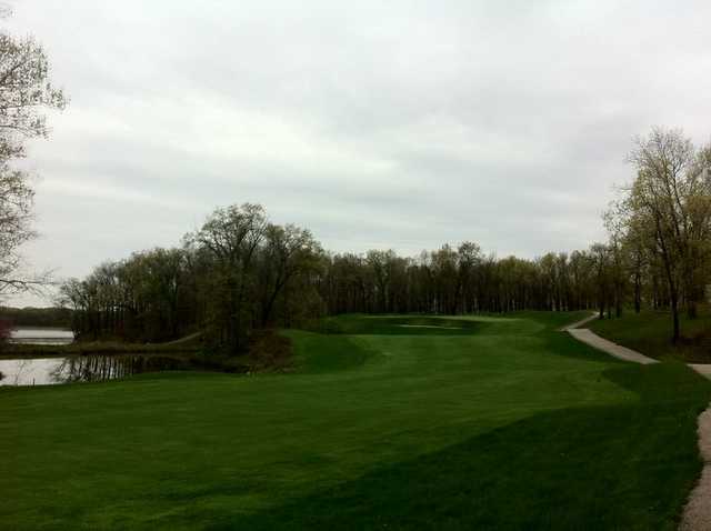 A view of green #18 from Eagle Creek Golf Course