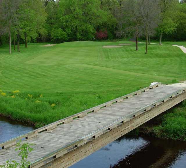 A view over the bridge of the 13th hole at Branch River Country Club