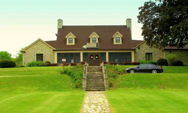 A view of the clubhouse at Petrifying Springs Golf Course