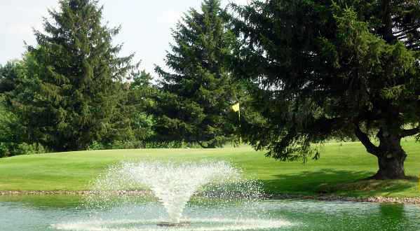 A view of hole #17 at Clifton Highlands Golf Course