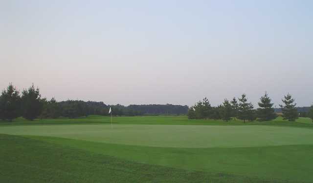 A view of green #9 at White Pines Golf Course