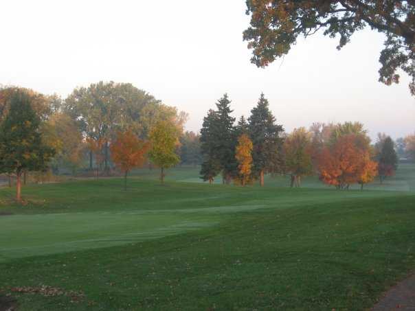 A view of hole #9 at Greenhaven Golf Course