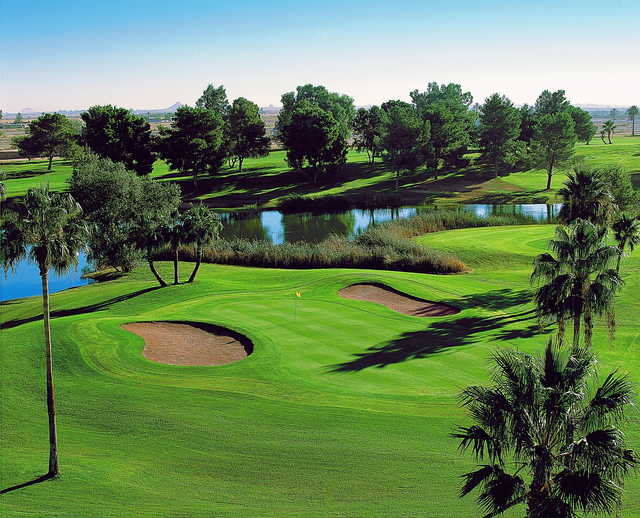 A view of the signature hole #3 at Francisco Grande Hotel & Golf Resort.