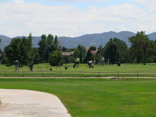 A view of the driving range tees at Prescott Golf Club