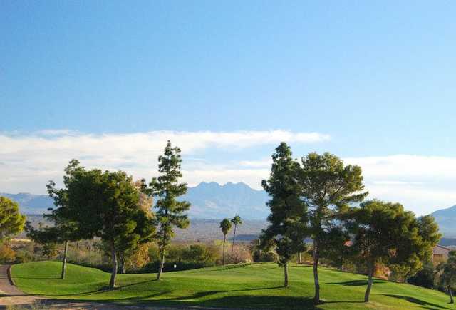 A view of green #14 at Desert Canyon Golf Club