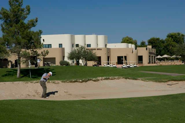 A view of the practice area at Western Skies Golf Club