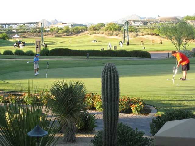 A view of the practice green at Kierland Golf Club