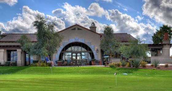 A view of the clubhouse at Corte Bella Golf Club