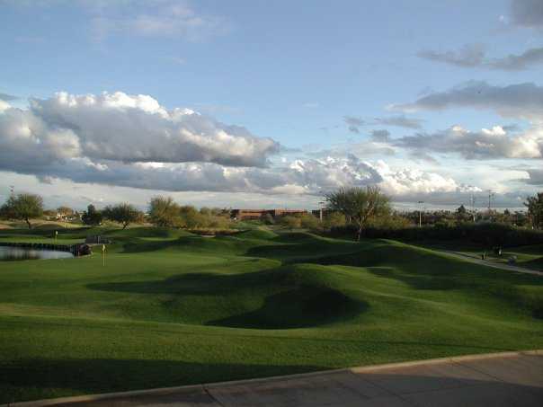 A view of the 18th green at ASU Karsten Golf Course