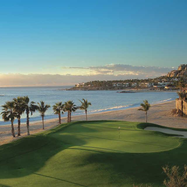 A view of green #3 at Ocean Golf Course from One&Only Palmilla Golf Club