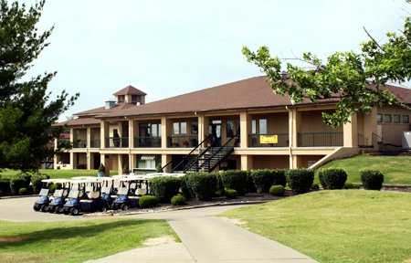 A view of the clubhouse at Indian Hills Golf Club