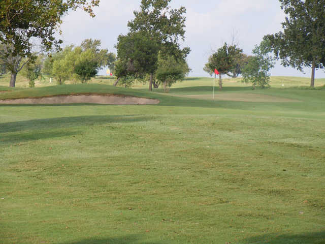 A view of the 1st green at Stonetree Golf Club