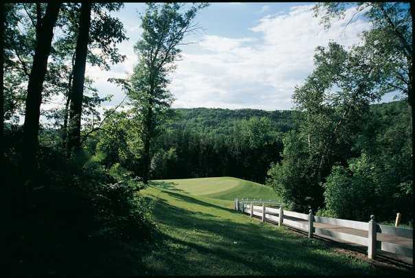 A view of the 17th hole at Highlands Course from Mississippi National Golf Links