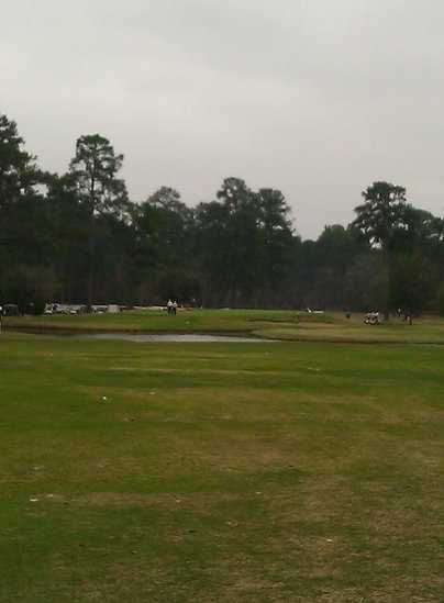 A view of hole #18 at Tomball Country Club
