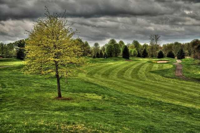 A view of a fairway at Linfield National Golf Club