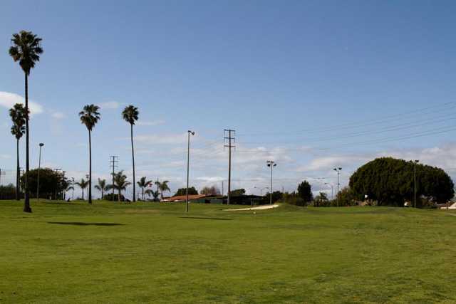 A view of hole #18 at Westchester Golf Course