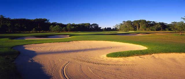 A view of bunkers at Diamond Springs Golf Course