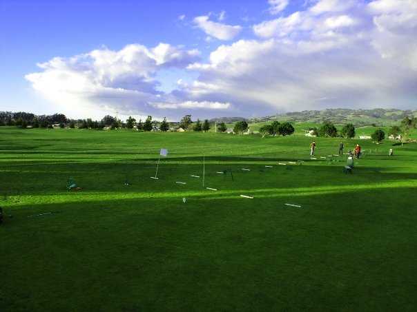 A view of the driving range at Rooster Run Golf Club