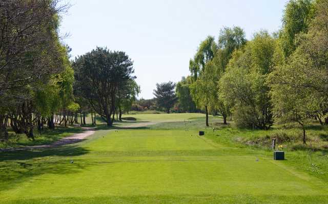 A view of the 11th tee zone at Nairn Dunbar Golf Club