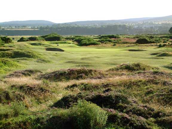 A view of the 8th green at Tain Golf Club