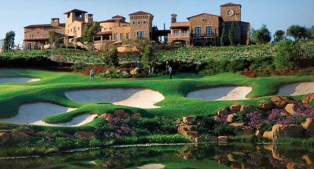 A view of the clubhouse from The Bridges At Rancho Santa Fe