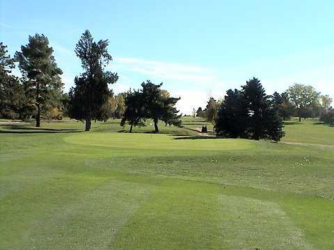 A view of the 1st green at Denver City Park Golf Course