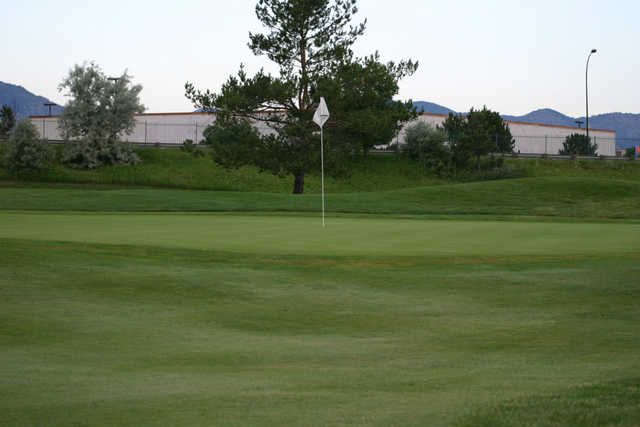 A view of green #3 at Raccoon Creek Golf Course