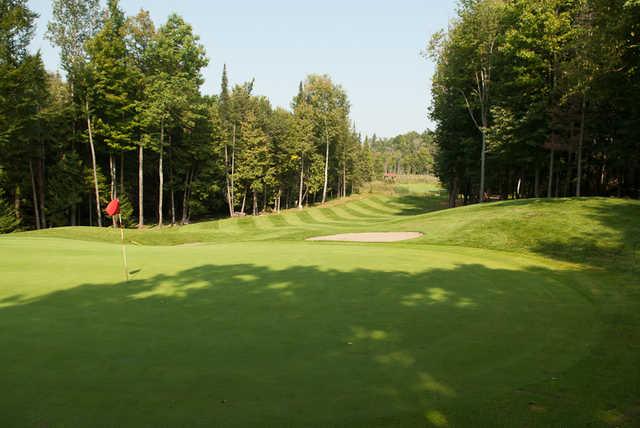 A view of the 7th hole at Six Foot Bay Resort Golf Club