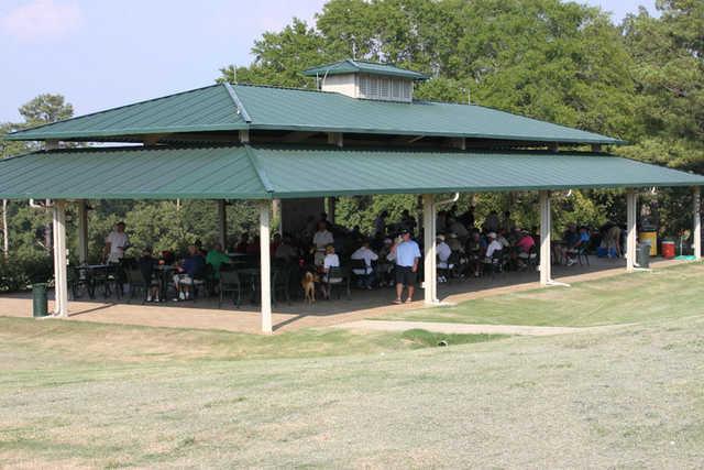 A view of the outdoor pavilion at Fort Benning Golf Course
