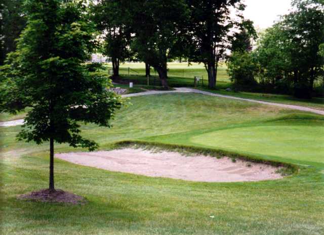 A view of sand trap at Highland Hills Golf Club