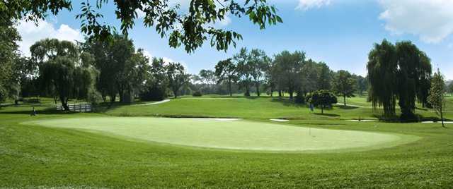 A view of the 3th green at Tournament course from Schaumburg Golf Club