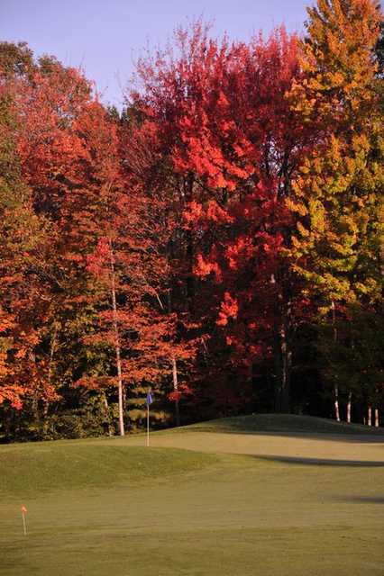 A fall view of green at Currie Golf Course
