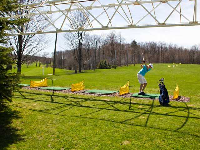 A view of the driving range at Elmbrook Golf Course